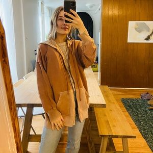 Aerie Zip Up Oversized Hoodie